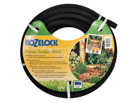 6762 Porous Soaker Hose 15m 12.5mm (1/2in) Diameter, Hozelock