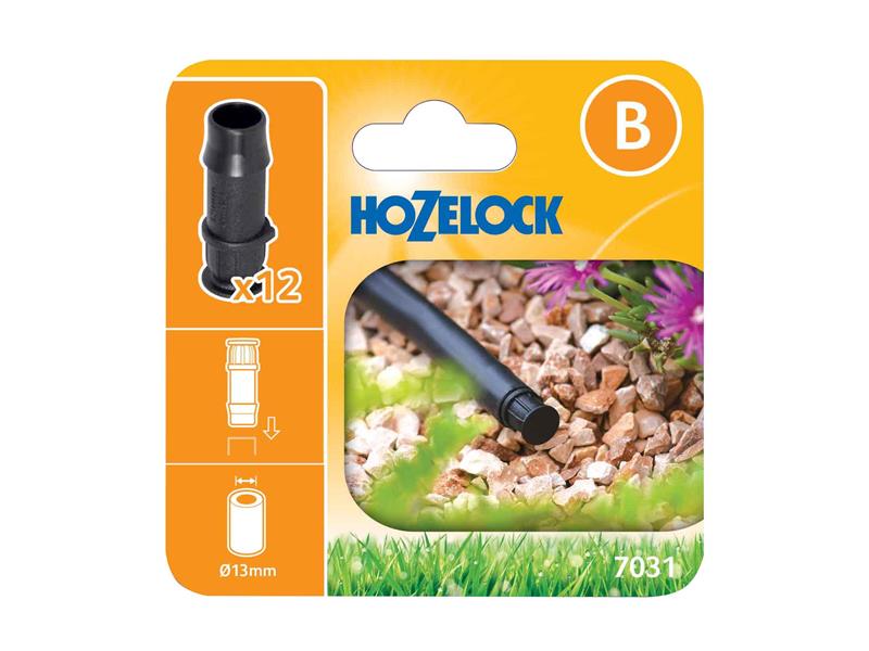 7031 End Plug 13mm (Pack 12), Hozelock