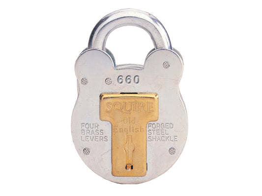 660KA Old English Padlock with Steel Case 64mm Keyed, Squire