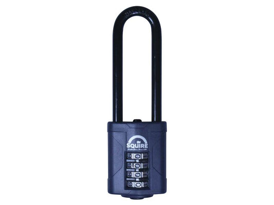 CP40/2.5 Combination Padlock 4-Wheel 40mm Extra Long Shackle 63mm, Squire