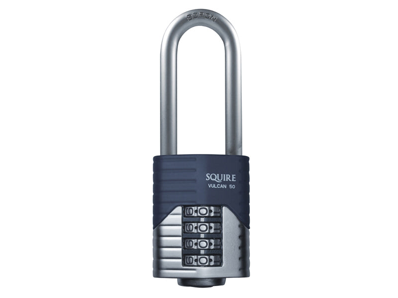 Vulcan Long Boron Shackle Combination Padlock 50mm, Squire