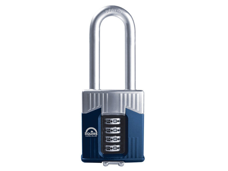 Warrior High-Security Long Shackle Combination Padlock 55mm, Squire