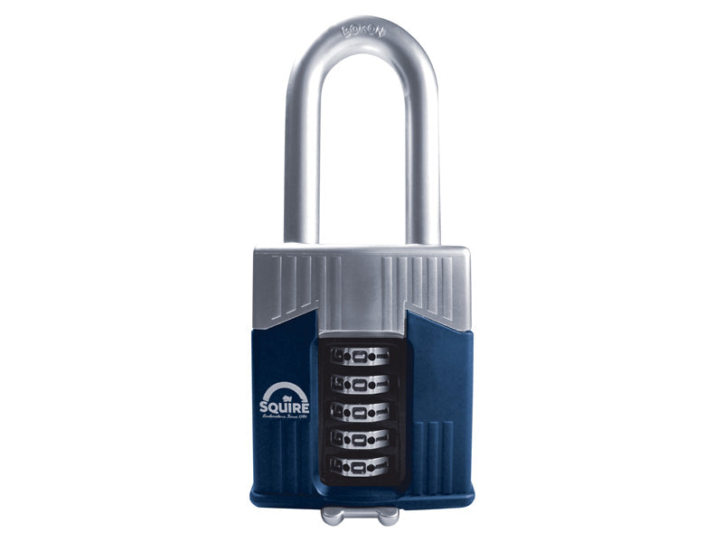 Warrior High-Security Long Shackle Combination Padlock 65mm, Squire