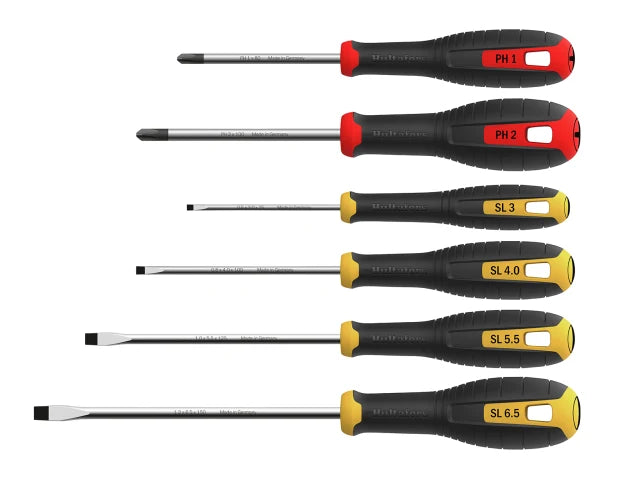 Phillips & Slotted Screwdriver Set, 6 Piece, Hultafors