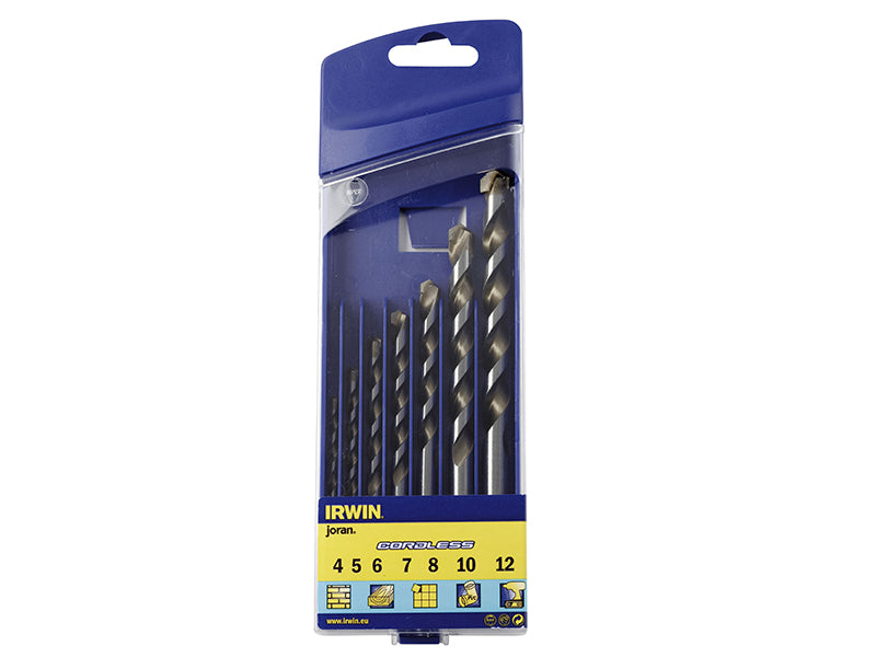 Cordless Multi-Purpose Drill Bit Set, 7 Piece 4-12mm, IRWIN®