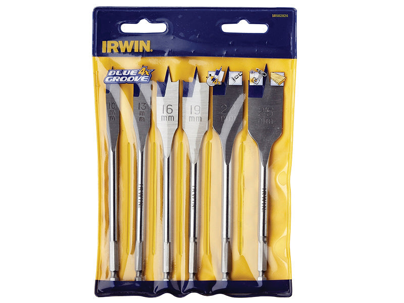 Blue Groove 4X Flat Bit Set, 6 Piece, IRWIN®