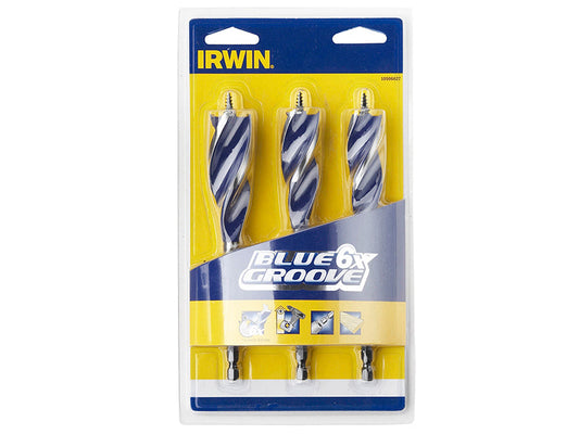 Blue Groove 6X Wood Drill Bit Set, 3 Piece 20-25mm, IRWIN®