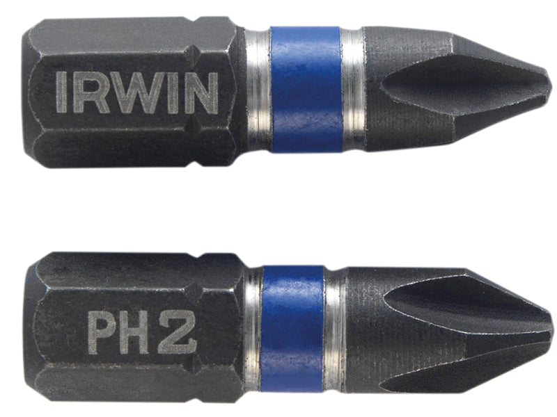 Impact Screwdriver Bits Phillips PH2 25mm (Pack 20), IRWIN®