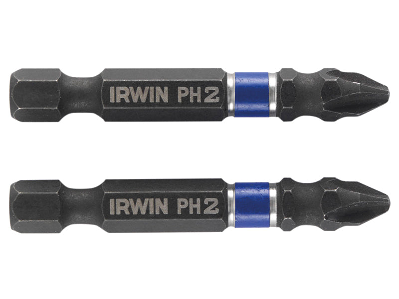 Impact Screwdriver Bits Phillips PH2 50mm (Pack 2), IRWIN®