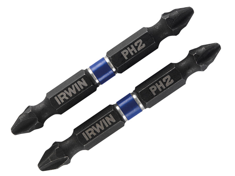 Impact Double-Ended Screwdriver Bits Phillips PH2 60mm (Pack 2), IRWIN®