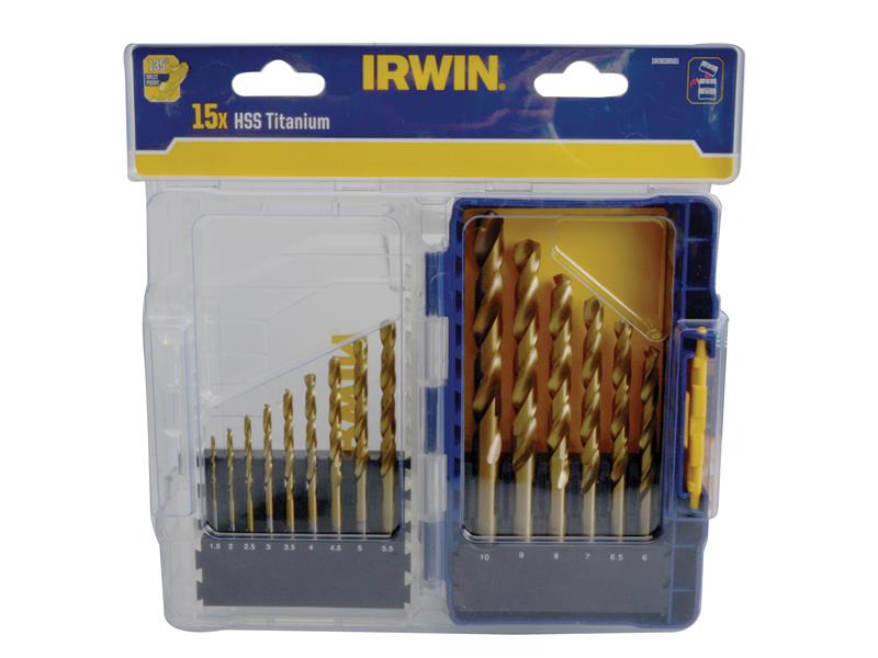 HSS Titanium Metal Drill Bit Set, 15 Piece, IRWIN®