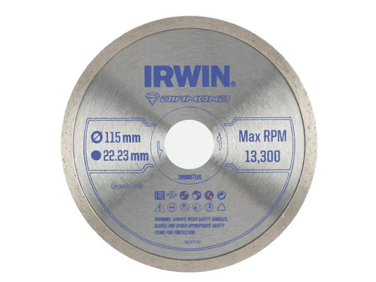 Continuous Rim Diamond Blade 115 x 22.23mm, IRWIN®