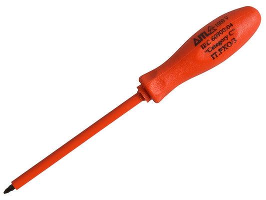 Insulated Screwdriver Pozi No.0 x 75mm (3in), ITL Insulated