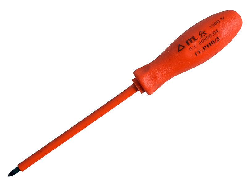 Insulated Screwdriver Phillips No.0 x 75mm (3in), ITL Insulated