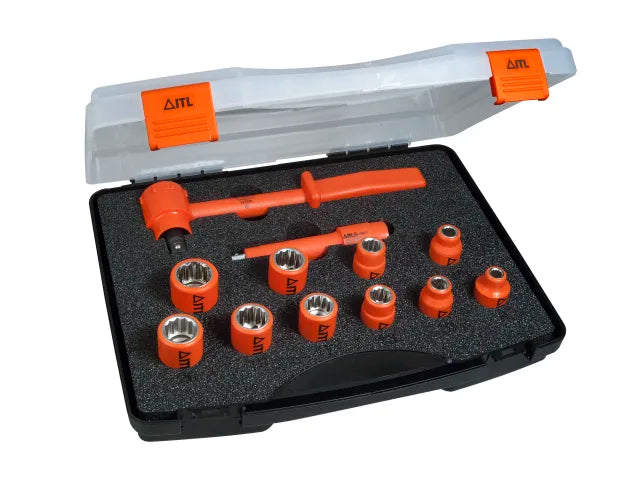 Insulated Socket Set of 12 1/2in Drive, ITL Insulated