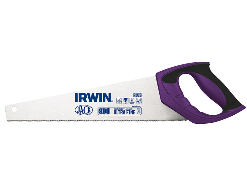 990UHP Fine Junior / Toolbox Handsaw Soft-Grip 335mm (13in) 12 TPI, IRWIN Jack