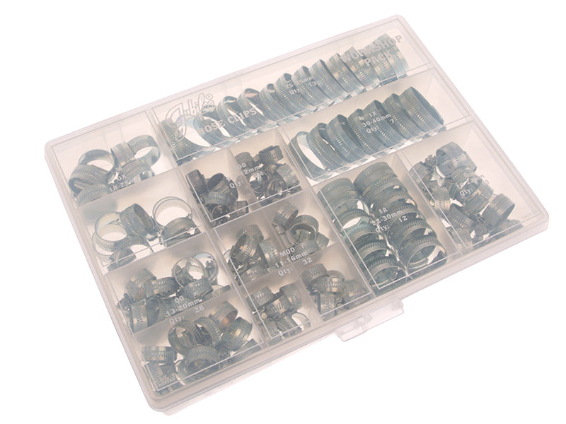 Workshop Pack 143 Assorted Hose Clips (Mild Steel), Jubilee®