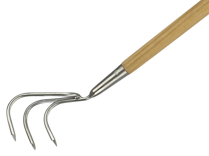 Stainless Steel Long Handled 3-Prong Cultivator, FSC®, Kent & Stowe