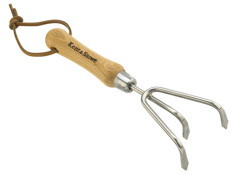 Stainless Steel Hand 3-Prong Cultivator, FSC®, Kent & Stowe