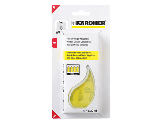 Glass Cleaning Sachets (4x20ml), Karcher