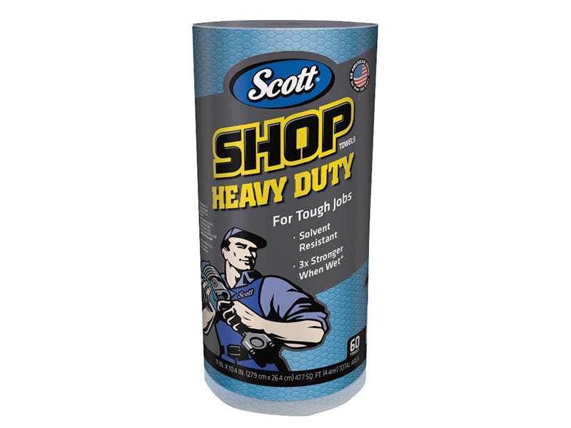 SCOTT® Blue Heavy-Duty Shop Cloth Roll, Kimberley Clarke