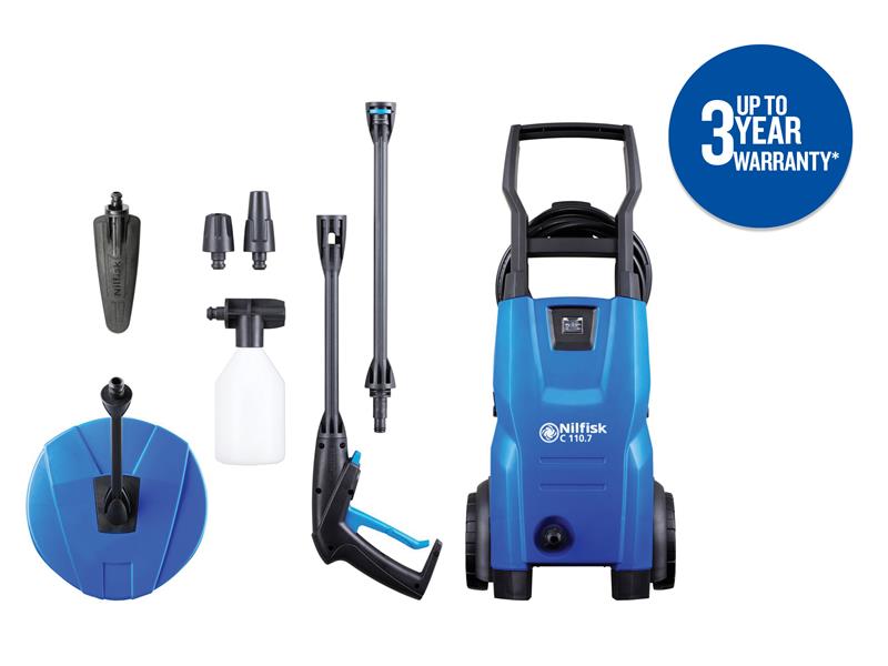 C110.7-5 PCA X-TRA Pressure Washer with Patio Cleaner & Brush 110 bar 240V, Nilfisk Alto (Kew)