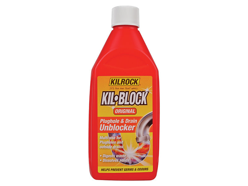 Kil-Block Original Plughole & Drain Unblocker 500ml, Kilrock