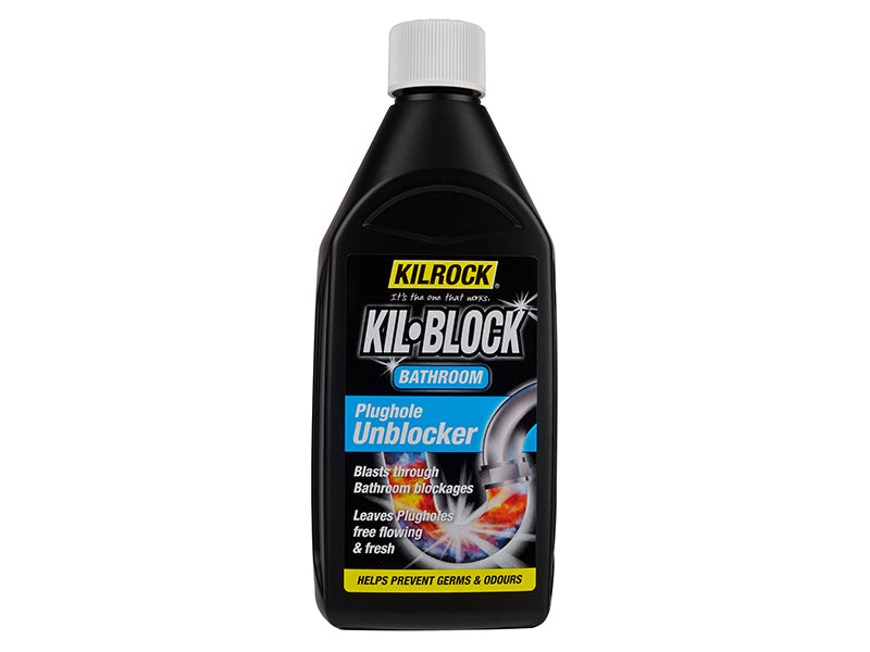 Kil-Block Bathroom Plughole Unblocker 500ml, Kilrock