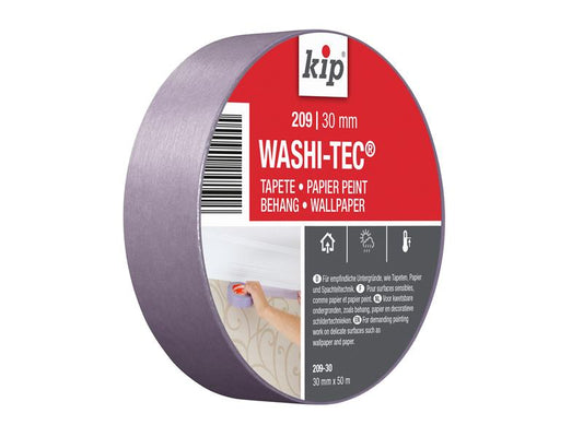 209 Premium Low Tack WASHI-TEC® Masking Tape 30mm x 50m, KIP®