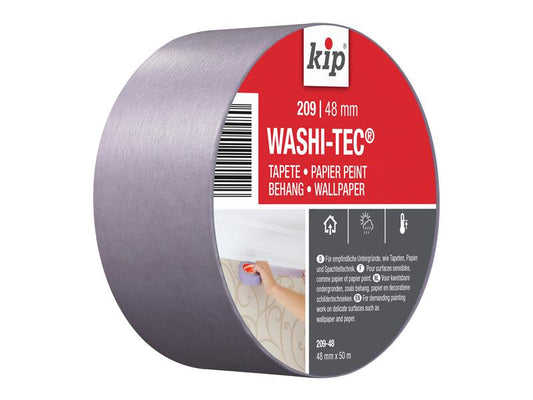 209 Premium Low Tack WASHI-TEC® Masking Tape 48mm x 50m, KIP®