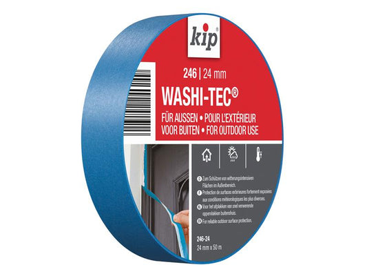 246 Premium Outdoor WASHI-TEC® Masking Tape 24mm x 50m, KIP®