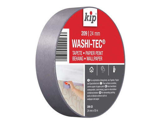 209 Premium Low Tack WASHI-TEC® Masking Tape 24mm x 50m, KIP®