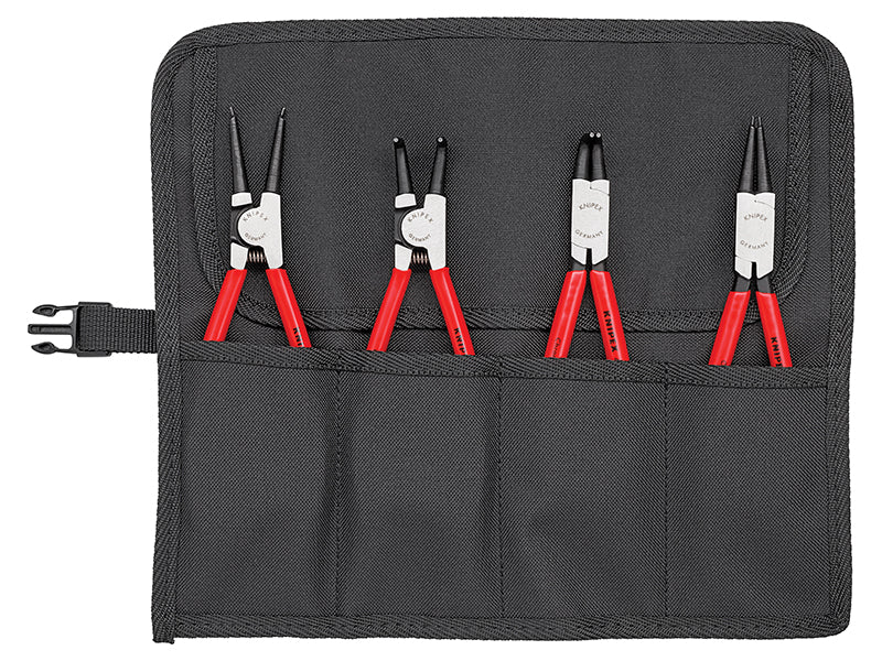 Circlip Pliers Set in Roll, 4 Piece, Knipex