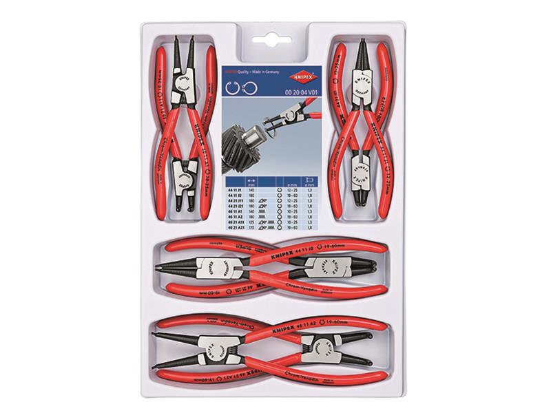 Circlip Plier Set, 8 Piece, Knipex