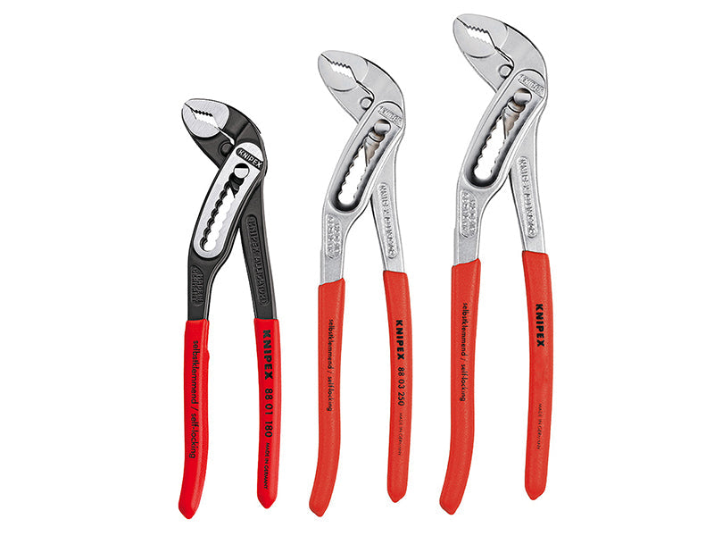 Alligator® Water Pump Pliers Set, 3 Piece, Knipex