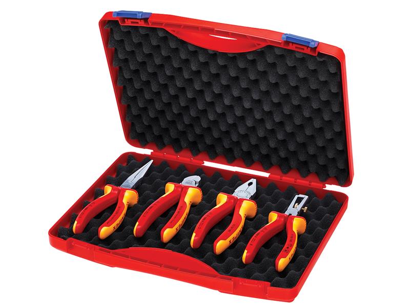 VDE Pliers Set in Case, 4 Piece, Knipex