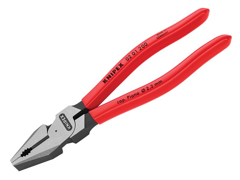 High Leverage Combination Pliers PVC Grip 200mm (8in), Knipex