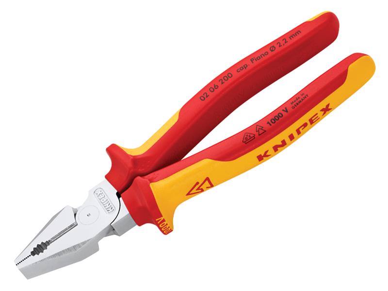 VDE High Leverage Combination Pliers 200mm, Knipex