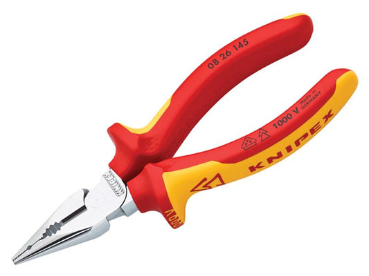 VDE High Leverage Needle Nose Pliers 145mm, Knipex