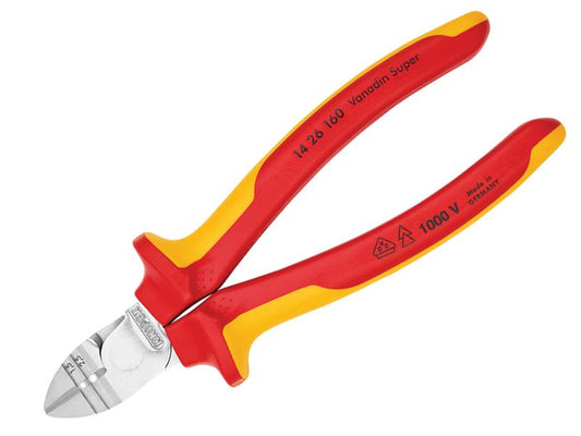 VDE Diagonal Insulation Stripper & Side Cutter 160mm, Knipex