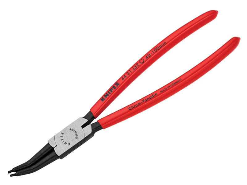 Circlip Pliers Internal 45° Bent Tip 40-100mm J32, Knipex