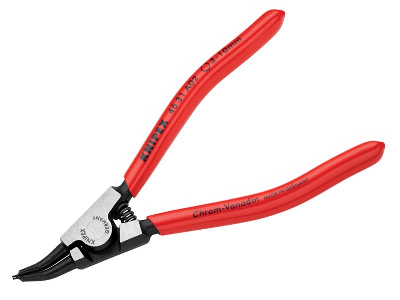 Circlip Pliers External 45° Bent Tip 3-10mm A02, Knipex