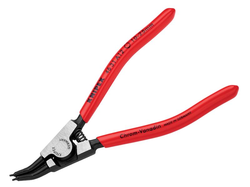 Circlip Pliers External 45° Bent Tip 10-25mm A12, Knipex