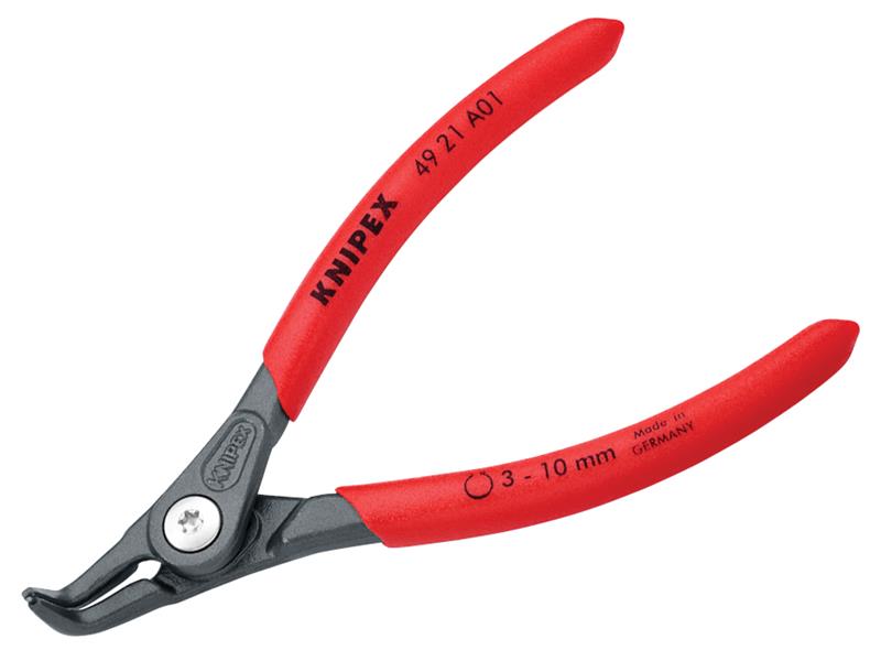 Precision Circlip Pliers External 90° Bent Tip 3-10mm A01, Knipex