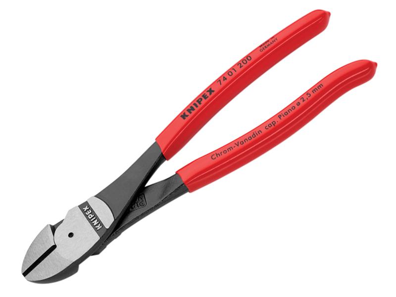 High Leverage Diagonal Cutters PVC Grip 200mm, Knipex