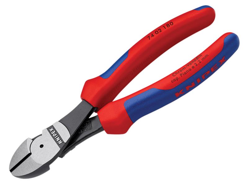 High Leverage Diagonal Cutters Multi-Component Grip 180mm, Knipex