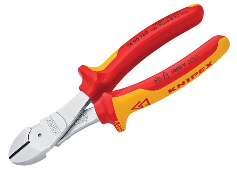 VDE High Leverage Diagonal Cutter 180mm, Knipex