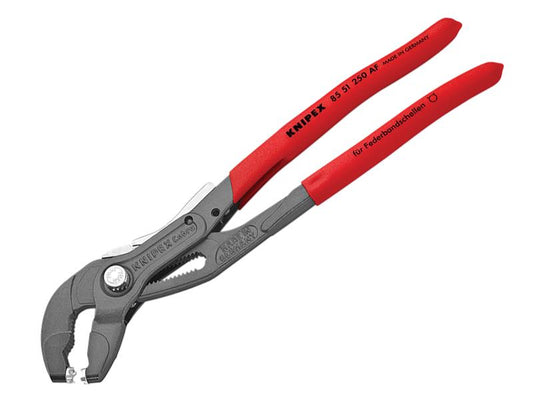 Spring Hose Clamp Pliers with Locking Device 250mm, Knipex