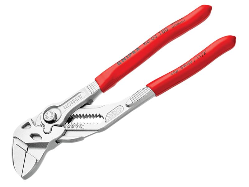 Pliers Wrench PVC Grip 180mm, Knipex