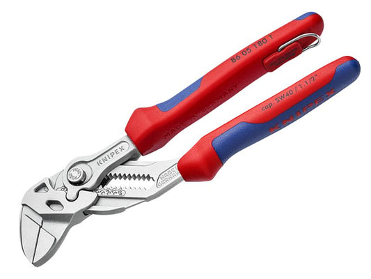 Pliers Wrench Multi-Component Grip with Tether Point 180mm, Knipex